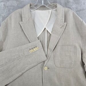 Alex Mill Size XL Mercer Blazer Beige Flax Linen Two Button Sport Coat NEW